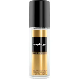 bruno banani Man's Best Deo Spray, 75ml + maskulin, macht Verführung super einfach, 75 ml