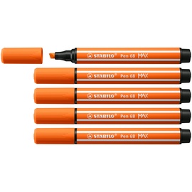 Stabilo Pen 68 MAX Filzstift Orange 5 Stück(e)