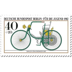 Jugendbriefmarken Berlin Jahrgang 1982 "Historische Kraftfahrzeuge", Mi.-Nr. 660-663