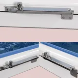 Fensterfeststeller  Fensterstopper Mit Druckknopf, Außensicherung Aus Aluminiumlegierung Für Ihr Zuhause  4 Modelle
