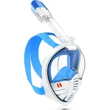 AKOFIC Schnorchelmaske Erwachsene Kinder Vollmaske, 180-Grad-Sicht Tauchmaske Vollgesichtsmaske Sportkameras Kompatible, Lecksicherung Tauchermaske Vollmaske, Antibeschlag Snorkeling Mask