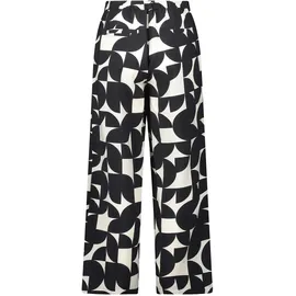 Betty & Co Schlupfhose mit Print Schwarz/Weiß 46