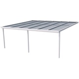 Gutta Terrassendach Premium 611 x 506 cm weiß/polycarbonat bronce