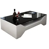 aea Klassischer Luxus Designer Couchtisch Braun Glas 70 x 70 x 40 cm