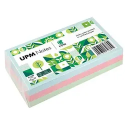 UPM Notes Pastellmix Haftnotizen doppelte Haftung farbsortiert, 3 Blöcke