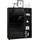 Vladon Highboard 79 x 105,5 x 35,5 cm Schwarz matt/Schwarz Hochglanz