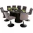 Home Deluxe Pokertisch inkl. Pokerkoffer und 2 Stühlen LAS VEGAS - Für 9 Personen