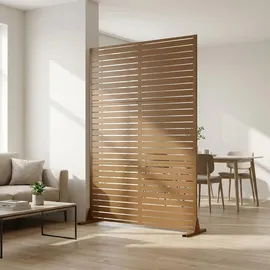 casa.pro Trennwand 180 x 120 cm Braun Stahl