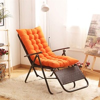 Morbuy Deckchair Auflagen für Gartenliegen, Sonnenliege Kissen Tragbare Garten Innenhof Gepolstertes Bett Relax-Liegestuhl Sitzauflage für Deckchair, Innen, Außen (48x170x8cm,orange)