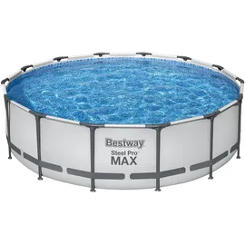 BESTWAY Steel Pro Max Pool-Set rund 427 x 107 cm inkl. Filterpumpe