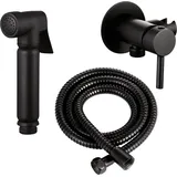 Stilform Design WC/Bidet Handbrause Komplettset mit Unterputz Mischerarmatur Mini Schwarz