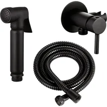Stilform Design WC/Bidet Handbrause Komplettset mit Unterputz Mischerarmatur Mini Schwarz