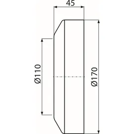 Alca Alcadrain A98 Rosette für WC klein Dn110 weiß