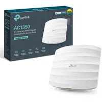 TP-Link EAP225 WLAN Access Point (1350 Mbit/s, 802.3af/at PoE, Omada SDN, Zentrales Management, Professionelles Mesh WLAN, Passend für Wand- und Deckenmontage) Weiß