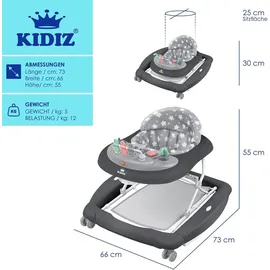 Kidiz 4 in 1 Lauflernhilfe grau