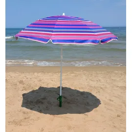 Ellug gestreifter Sonnenschirm 180 x 180 cm Pink