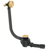 Hansgrohe Exafill Komplettset 42540250 Wanneneinlauf, Ab- und Überlauf für Badewanne, brushed gold optic