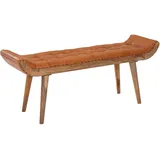 Wohnling Sitzbank Polsterbank Braun 125 x 50 x 38 cm