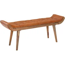 Wohnling Sitzbank Polsterbank Braun 125 x 50 x 38 cm