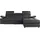 Home Affaire Ecksofa Kilado Kunstleder L-Form 3-Sitzer Schwarz