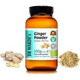 DR WAKDE'S Bio Ingwerpulver - 100g (3,5 Unzen) | Reines, rohes und getrocknetes Pulver | Ayurvedisches Kraut | Vegan | Nichts hinzugefügt, nichts ...