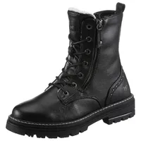 Mustang Shoes Winterboots, Blockabsatz, Winterstiefelette, Schnürboots, Nieten und Ziernähten Mustang Shoes schwarz