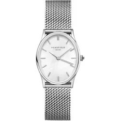 Rosefield OWSMS-OV11 Damen-Armbanduhr Oval Silberfarben/Perlmutt