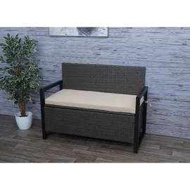 Proregal Truhenbank 87 x 117 x 57 cm Grau