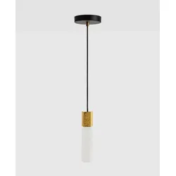 Basalt Single Pendelleuchte Brass mit Basalt I