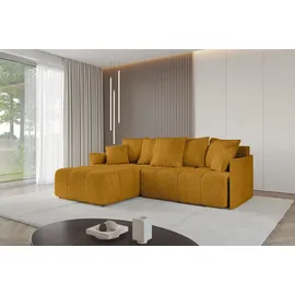 altdecor Ecksofa Cord 2-Sitzer Senfgelb