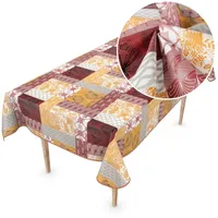 ANRO Wachstuchtischdecke Wachstischdecke Meterware Wachstuch abwaschbare Tischdecke PVC frei
