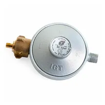 Paella World Gasdruckminderer 50 mbar Aluminium silberfarben