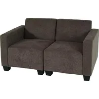 MCW Modular 2-Sitzer Sofa Couch Moncalieri, Stoff/Textil ~ braun