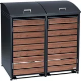 Zelsius Mülltonnenbox 120-240 Liter 2er grau