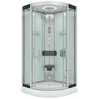 AcquaVapore Komplettdusche Fertigdusche Dusche D58-00T0 Weiß 80x80, Sicherheitsglas ESG, inklusive Duschwanne weiß