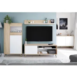 Habitdesign Kikua Plus Vitrine 77 x 33 x 142 weiß
