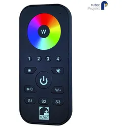 Rutec Projekt Funkhandsender 4-Kanal RGBW Funkhandsender, mit Touch-Farbrad, 4 Zonen, 868MHz RUP-PHZ479