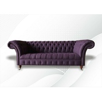 JVmoebel Chesterfield-Sofa Luxus Lila Chesterfield Dreisitzer Wohnzimmermöbel Design Neu, Made in Europe lila