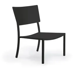 niedriger Sessel Mogan schwarz