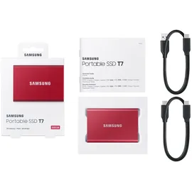 Samsung Portable SSD T7 500 GB USB 3.2 rot