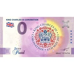 0-Pfund-Banknote "Krönung von Charles III."