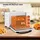 Woltu Mini Backofen 21 L, elektrischer Minibackofen, Miniofen, Pizzaofen, 1280 W, 100-230 °C, Timer 60 Min., Ober-/Unterhitze, Doppelverglasung, Weiß