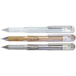 Pentel Gel-Tintenroller K230, gold, silber, weiß, Display