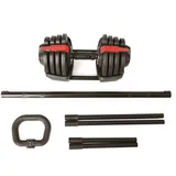 Toorx 3-in-1 verstellbares Set bestehend aus Kurzhantel/Langhantel/2 Kettlebells