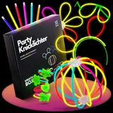 molinoRC GROßES Knicklichter Party Set - 6 TOLLE Farben - Knicklichter Kinder - für Armringe, Figuren, Brillen, Bälle, Ohrringe - Mitgebsel - Glow Sticks - Disco Deko - Festival