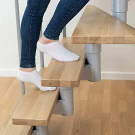 DOLLE Mittelholmtreppe Dublin 61 cm Eiche lackiert/Metall Anthrazit