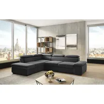 sit&more Ecksofa SIT & MORE "Alcudia L-Form", grau (dunkelgrau), B:272cm H:73cm T:226cm, 98% Polyester, 2% Polyamid, Sofas, Ecksofa, mit Armteilverstellung, optional Kopfteilverstellung und Bettfunktion