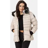 Cipo & Baxx "Jacken", Damen, Gr. M beige, 100% Polyester, unifarben, regular fit normal, Jacken Winterjacke, mit Kapuze, WM132