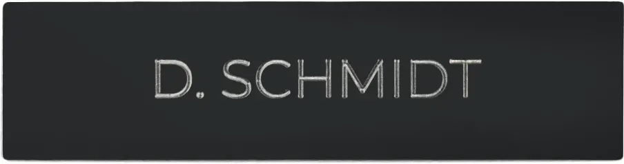 DoorBird D21x Namensschild für eine Ruftaste, individuelle Gravur Anthrazitgrau, Edelstahl, pulverbeschichtet, seidenmatt