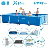 Intex – Schwimmbecken mit rechteckigem Rahmen – 450 x 220 x 84 cm – im Lieferumfang enthalten Accessoire CB97